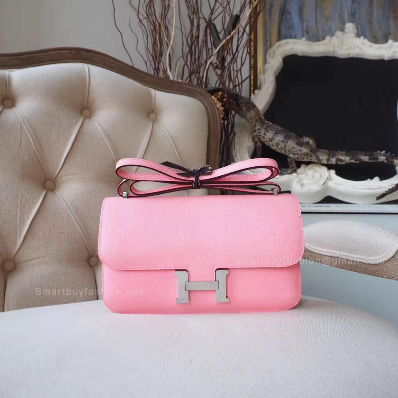 Hermes Constance Elan 25 Bag in 1q Rose Confetti Epsom PHW